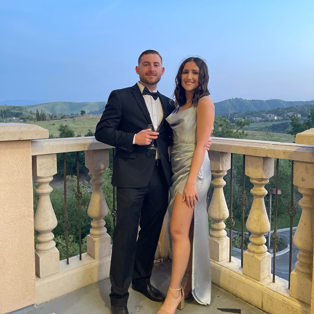 Formal Dusty Blue Dress